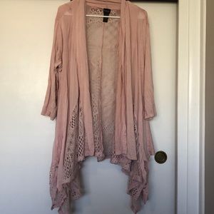 Pink crocheted jacket